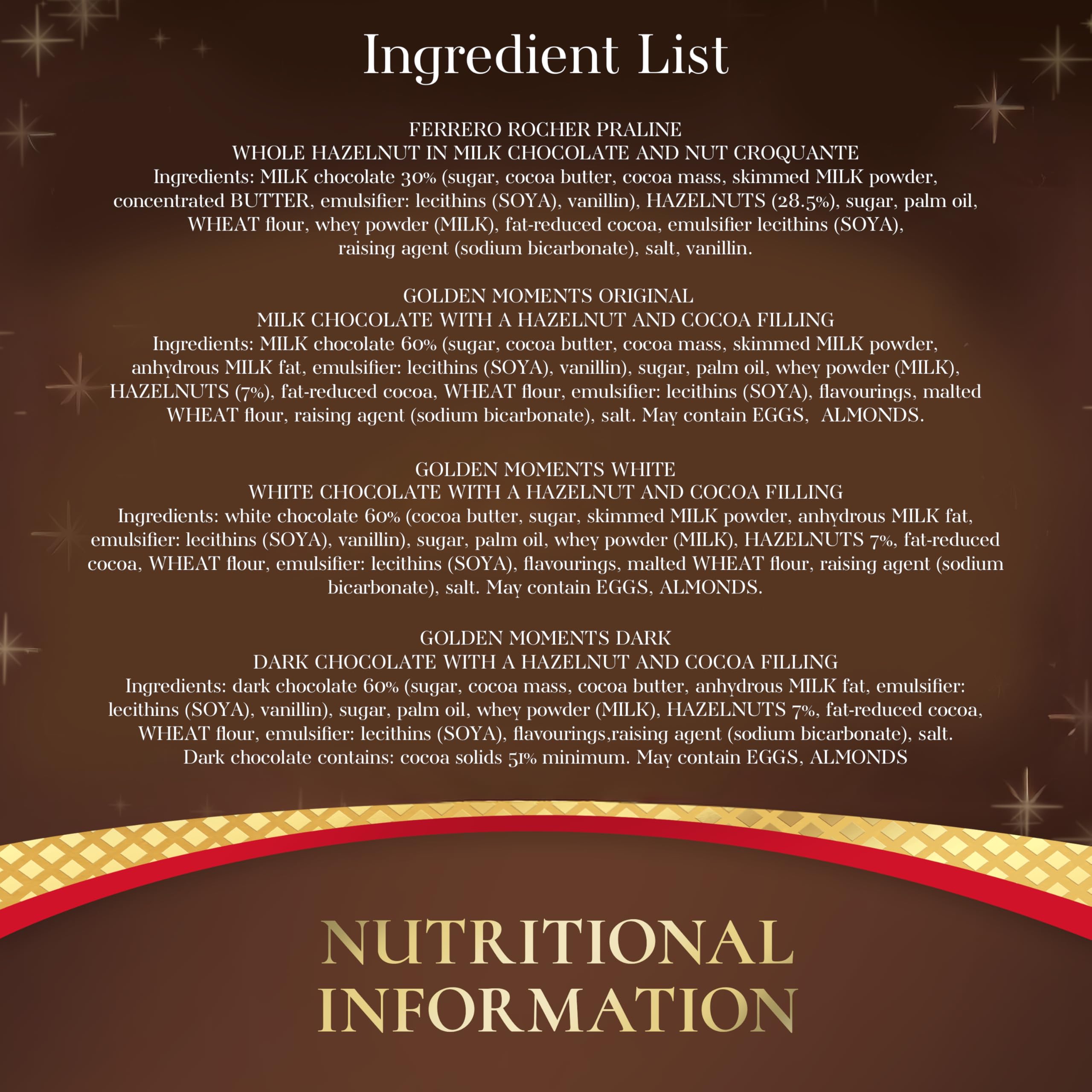Calendario de Adviento Ferrero Rocher Golden Moments 258 gramos