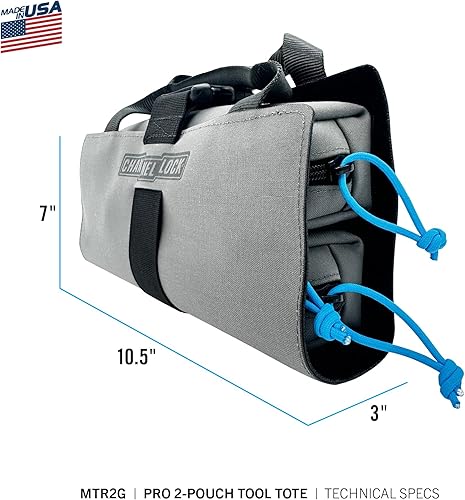 Miniatura 2 de CHANNELLOCK MTR2G PRO - Sistema modular de rollo de herramientas de 2 bolsas, bolsa de herramientas resistente al agua, tela LASERLOCK, fabricado