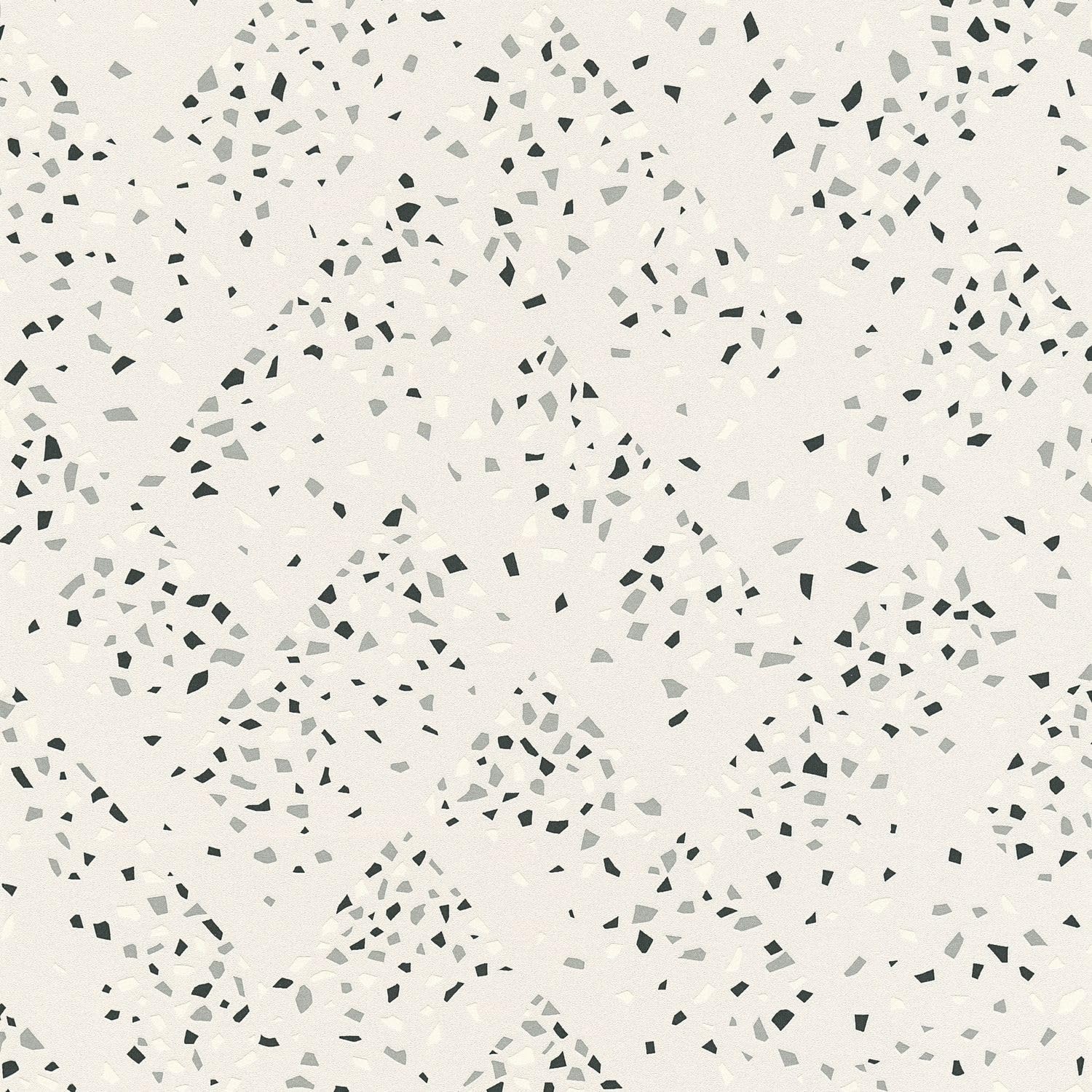 Papier peint intissé haut de gamme effet pierre Profhome blanc noir 373942-GU