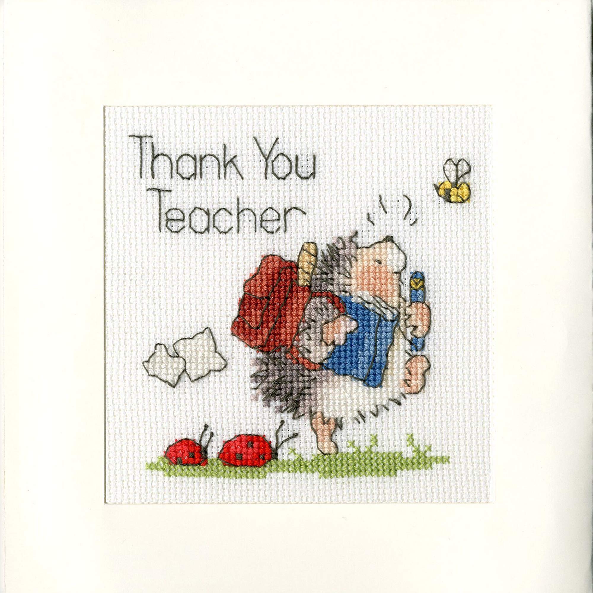 Bothy Threads Cross Stitch Kit - Greeing Card - Schools Out