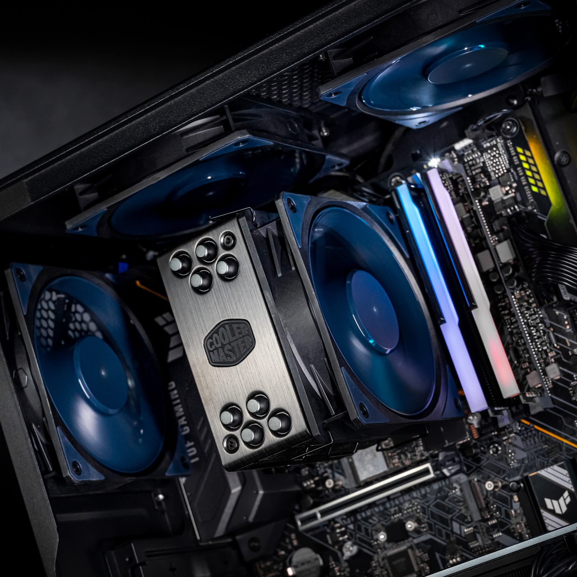 Cooler Master Mobius 120 Ventilador de Caja - Ring Blade Design (PWM), Rodamiento Dinámico de Bucle Ultraduradero (Máx. 63,1CFM, 2,69 mmH2O, 22,6 dBA), Marco Biselado Enfocado al Flujo de Aire - Negro