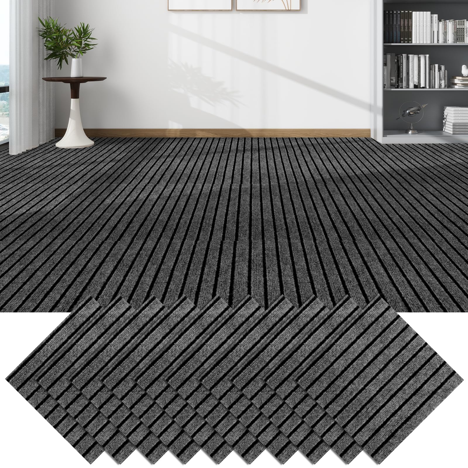 Dalles de moquette autocollantes : la solution anti-bruit et sol froid pour salon et bureau