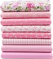 Vista 16 de Hanjunzhao Paquete de 10 piezas de tela de algodón con estampado floral de 18 x 22 pulgadas, cuadrados de tela acolchada precortados para coser