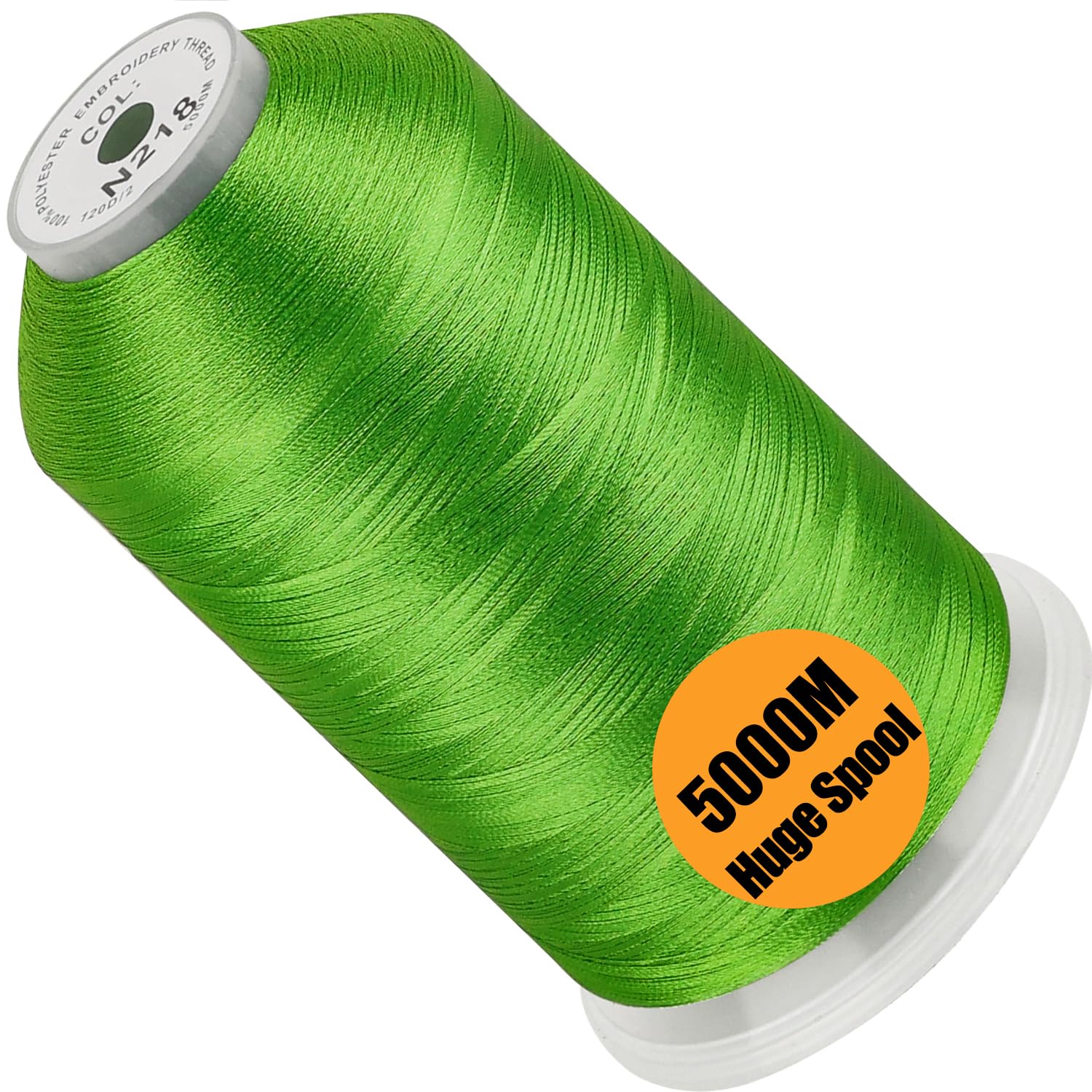 New brothread Huge Spool Embroidery Thread -Yellow Green Fits Janome Color