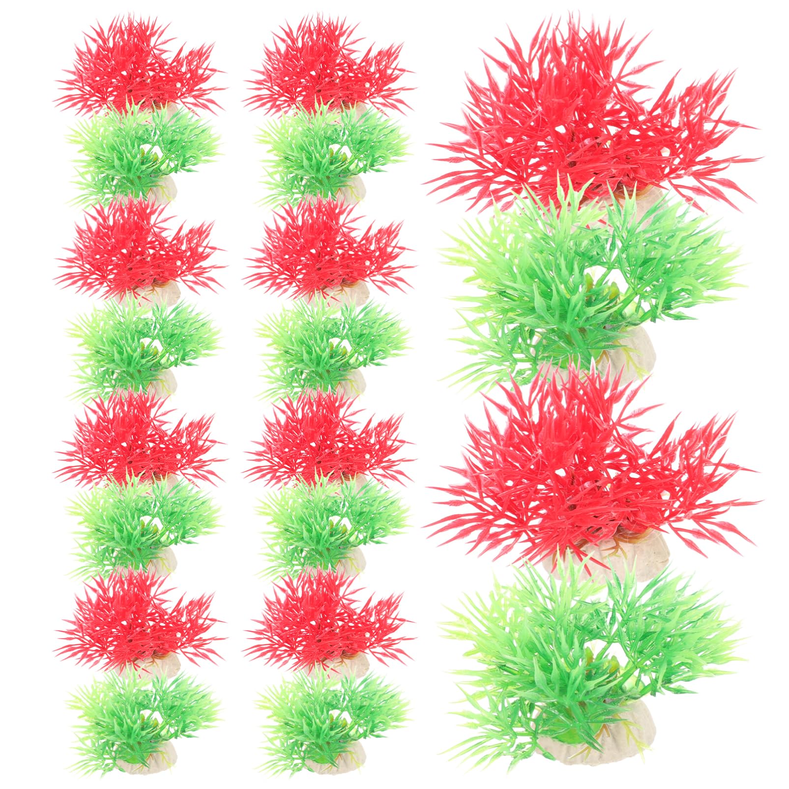 BESPORTBLE 4 Juegos Plantas De Agua De Plástico Simuladas Pecera De Arranque Peces De Acuario Plantas De Acuario Suaves Pequeña Hierba De Acuario Peceras El Plastico 20 Piezas * 4