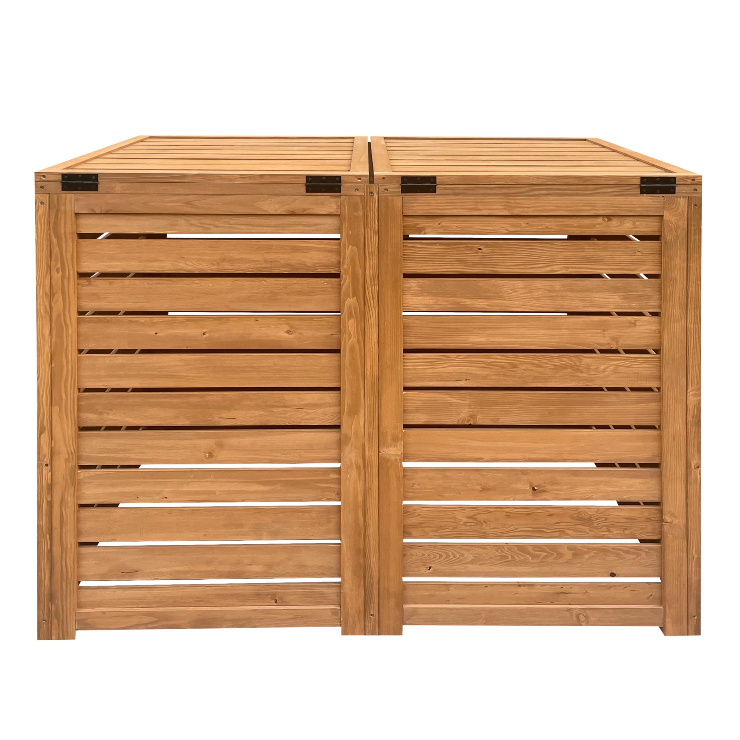 Axi Lex Cache Poubelle en Bois Marron - Abri Poubelle pour 2 Conteneurs - Max. 240L - Abri Poubelle Extérieur avec Excellente Ventilation