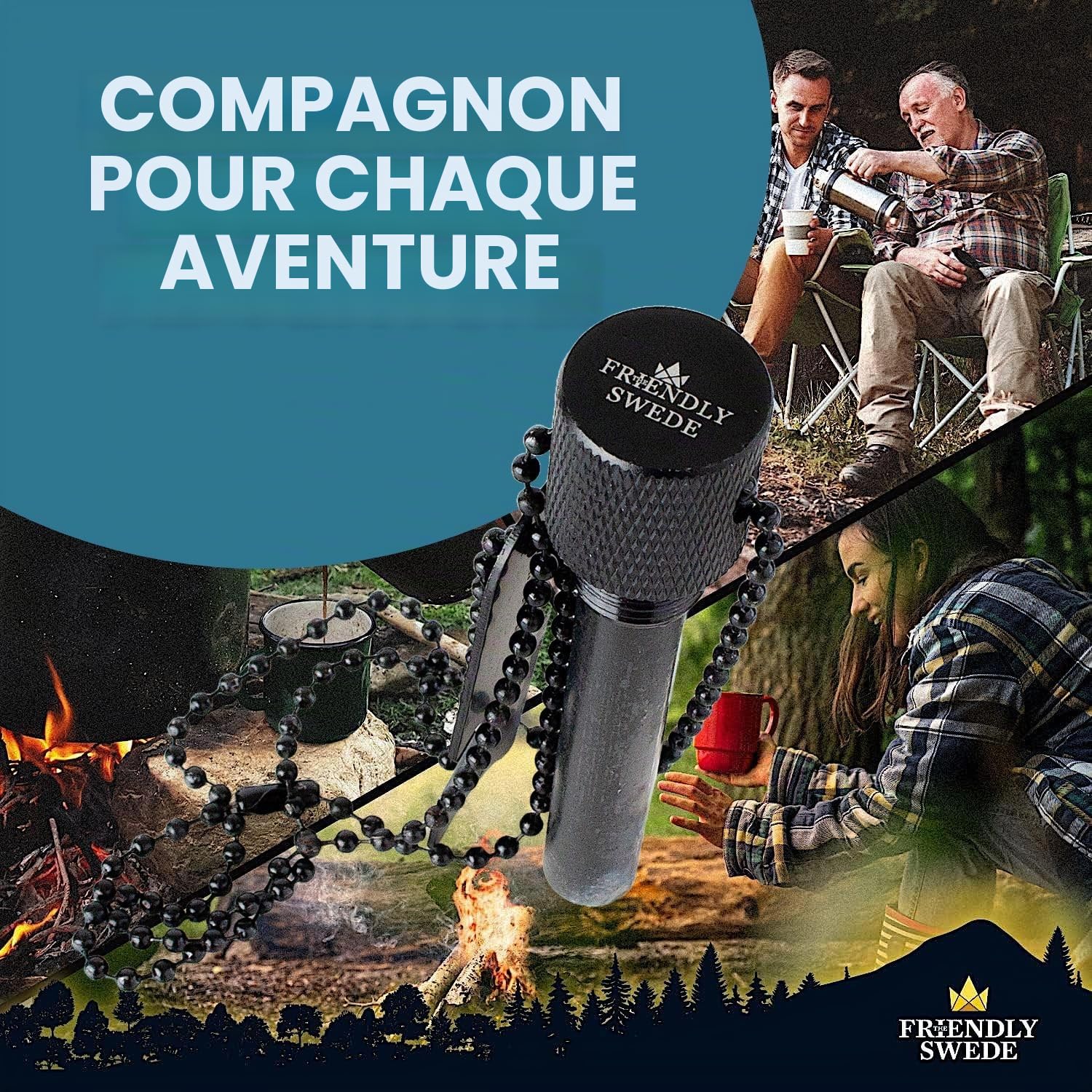 The Friendly Swede Allume-Feu de Survie XL Idéal pour Débutants (XL)
