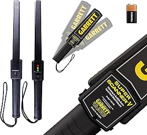 Garrett Super Scanner V Metal Detector for Adults Professional, Made in The USA, Security Wand, Scans All Metals