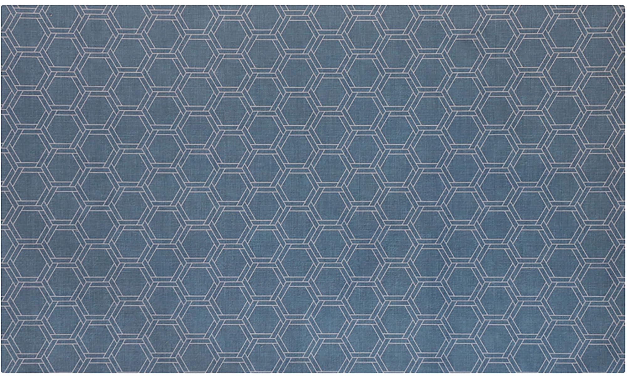 Matterly Un-Rug Honeycomb Area Rug, Ultra-Thin Absorbent Washable Rugs with Non Slip Rubber Backing, Durable Entryway Rug for Bathroom Kitchen Living