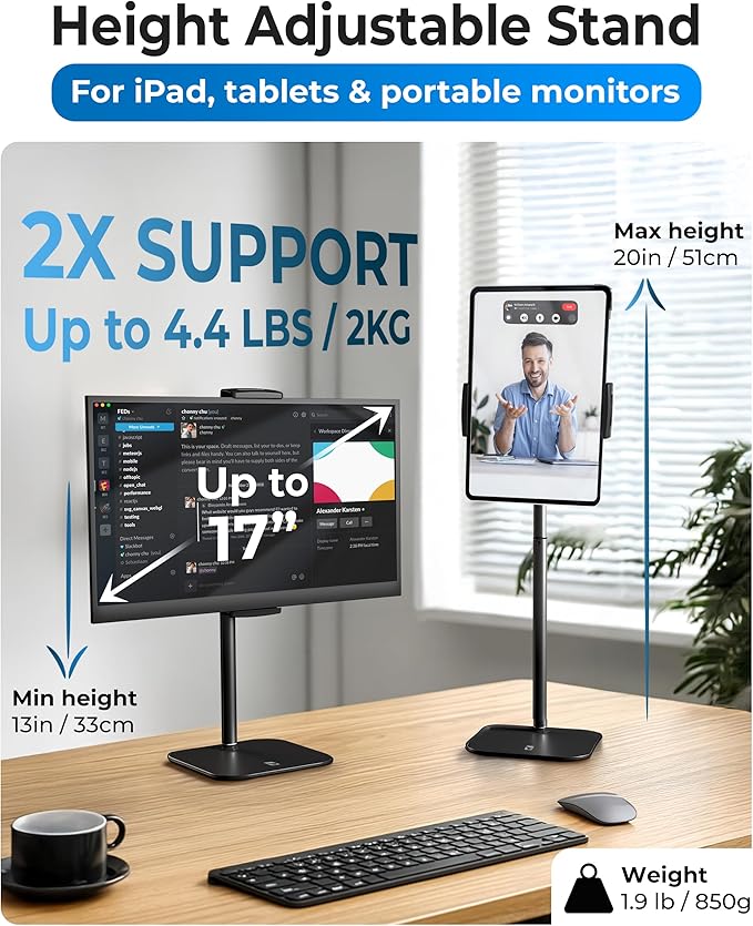 COOPER TabStand Height Adjustable iPad Stand