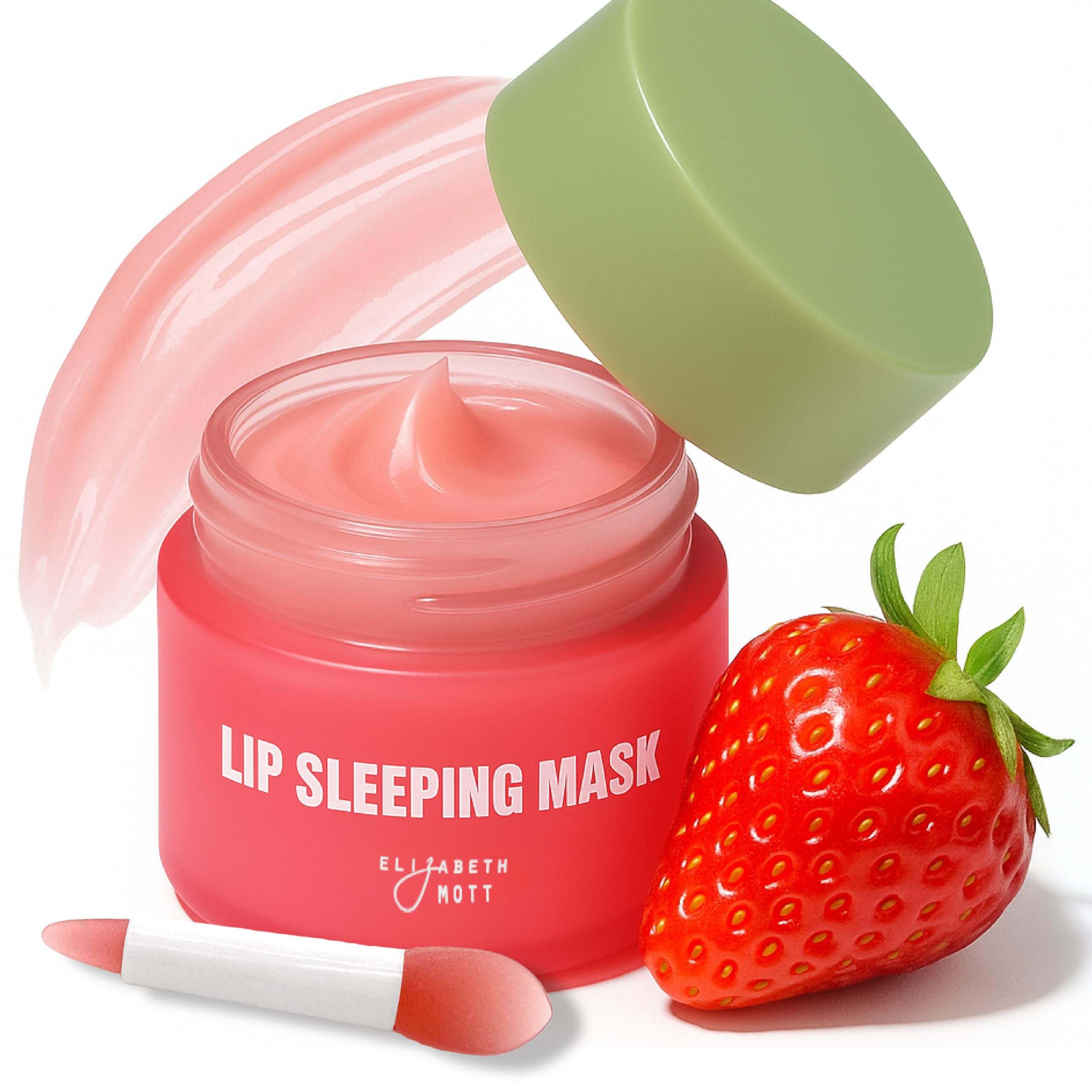 Elizabeth Mott Lip Sleeping Mask – Overnight Treatment with Peptides to Repair, Hydrate & Restore Dry, Chapped, Cracked, Peeling Lips – Moisturizing