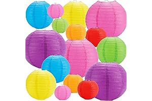 16pcs Colorful Hanging Paper Lanterns for Classroom Decorations