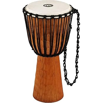 Meinl Percussion Djembe with Mahogany Wood-NOT Made in CHINA-12 Large Size Rope Tuned Goat Skin Head, 2-Year Warranty, Brown, 12" (HDJ4-L)