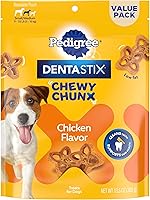 Pedigree Dentastix Chewy Chunx Chicken Flavor Dental Treats for Small & Medium Dogs, 13.5 oz Bag