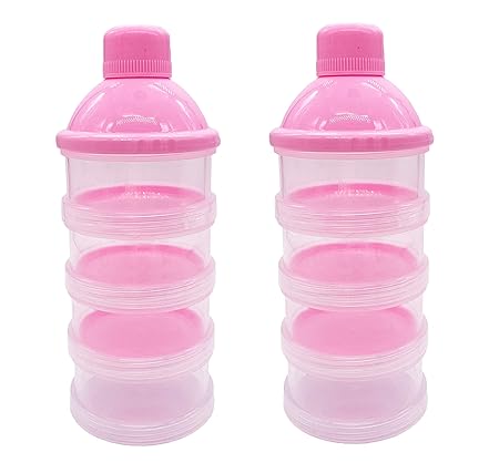 Goldenvalueable Non-Spill Baby Milk Powder Formula Dispenser/Storage Container, Pink (2pcs)