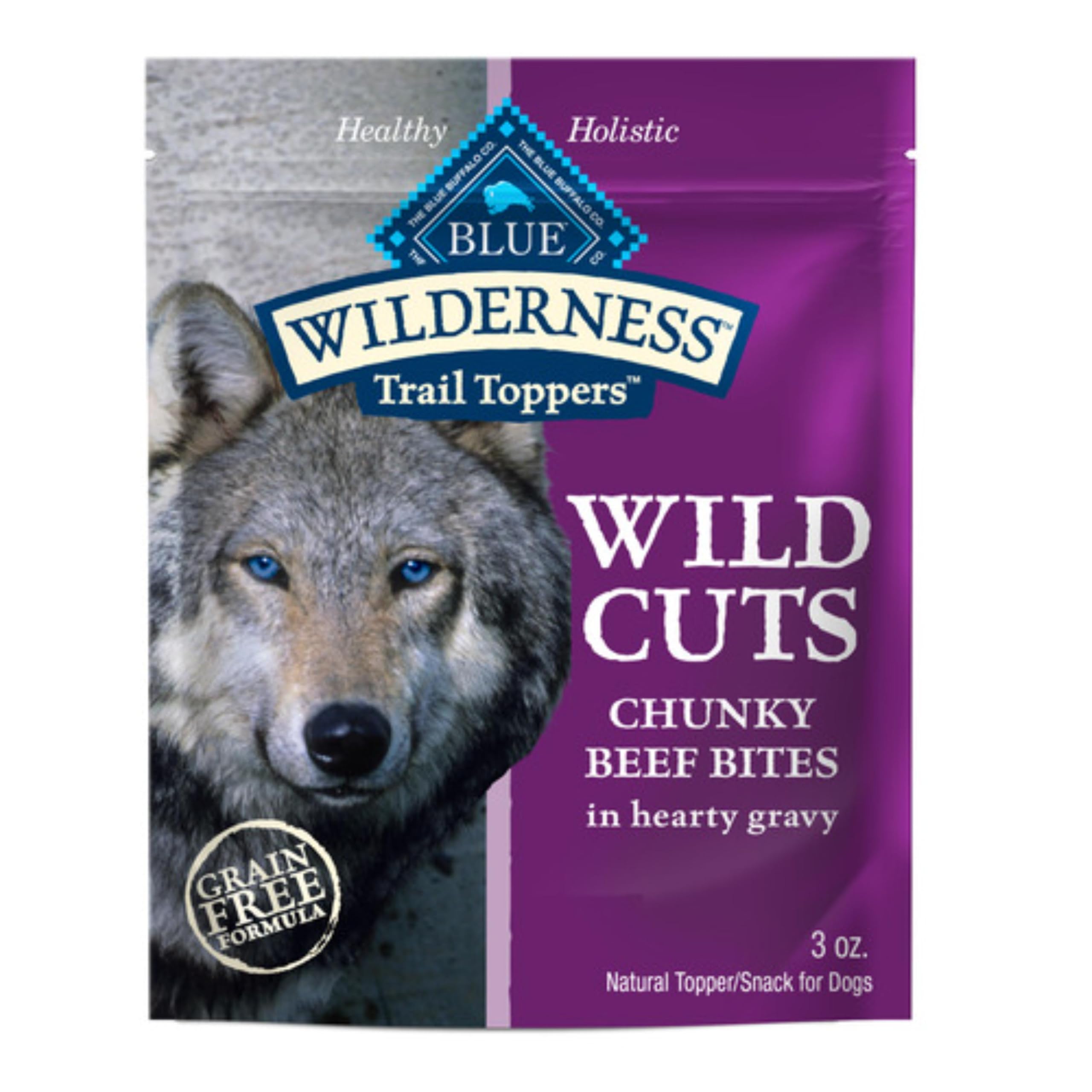 Blue Buffalo Wilderness Trail Toppers Beef Wet Dog Food, 3 oz, 24 ct