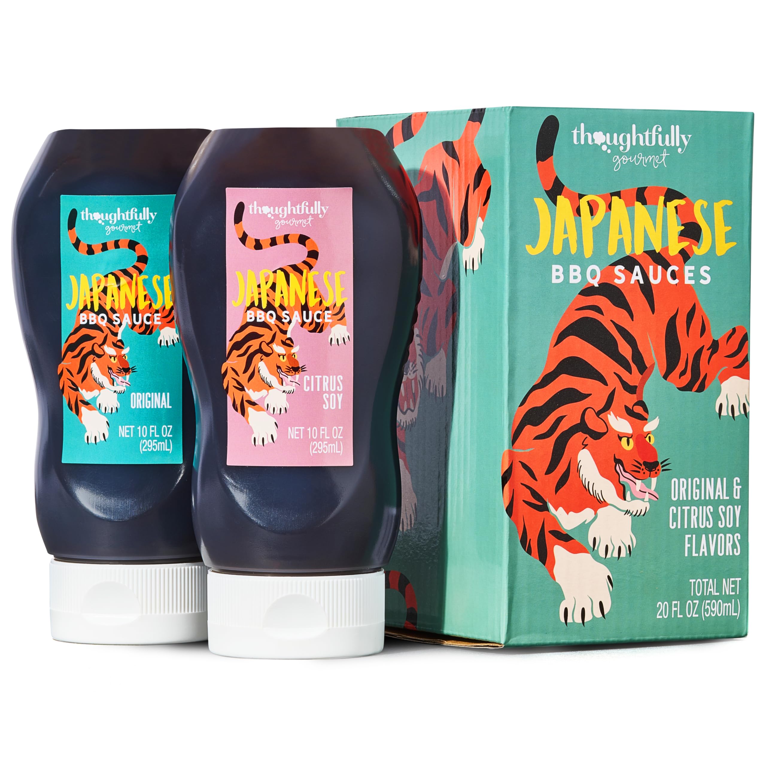 Thoughtfully Gourmet, Japanese BBQ Sauce Duo Set, Includes Two Bottles of Japanese Barbecue Sauce in Original and Citrus Soy Flavors, Set of 2