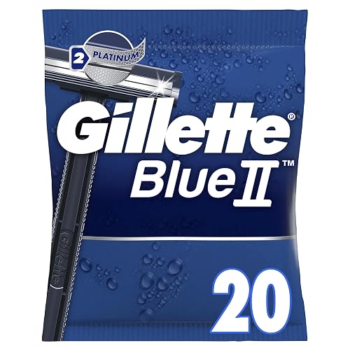 Gillette Blue II Rasoi Uomo 20 Pezzi, 2 Lame Fisse