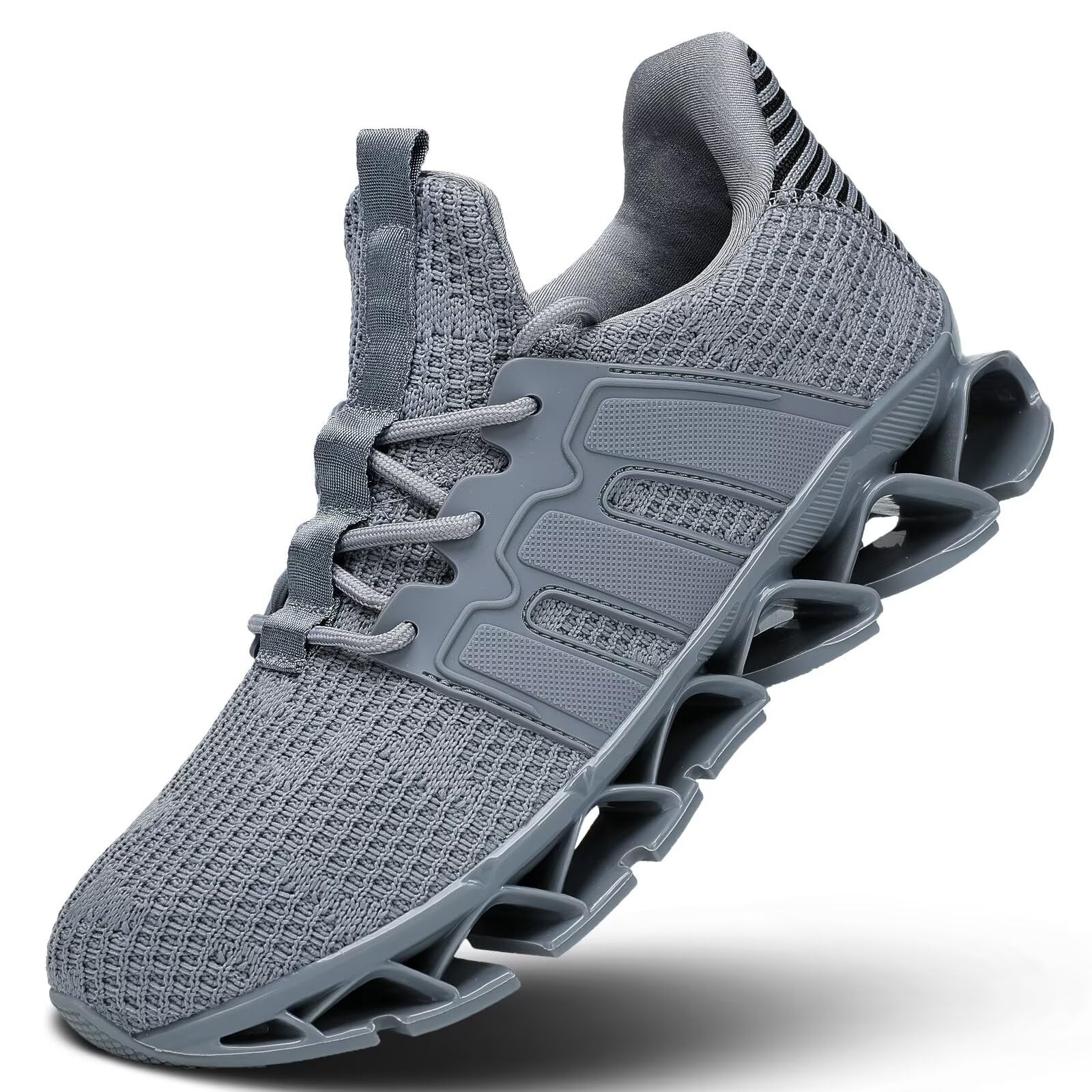 Men's Road-Running-Shoes Walking Fashion Athletic Sneakers Working Gym Comfort Lightweight Mesh Soft Sole Shoes 43 EU Grey
