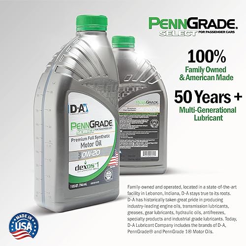 Miniatura 4 de PENN GRADE 1 61526, aceite de motor sintético completo Select Premium SAE 0W-20, 12 cuartos de galón