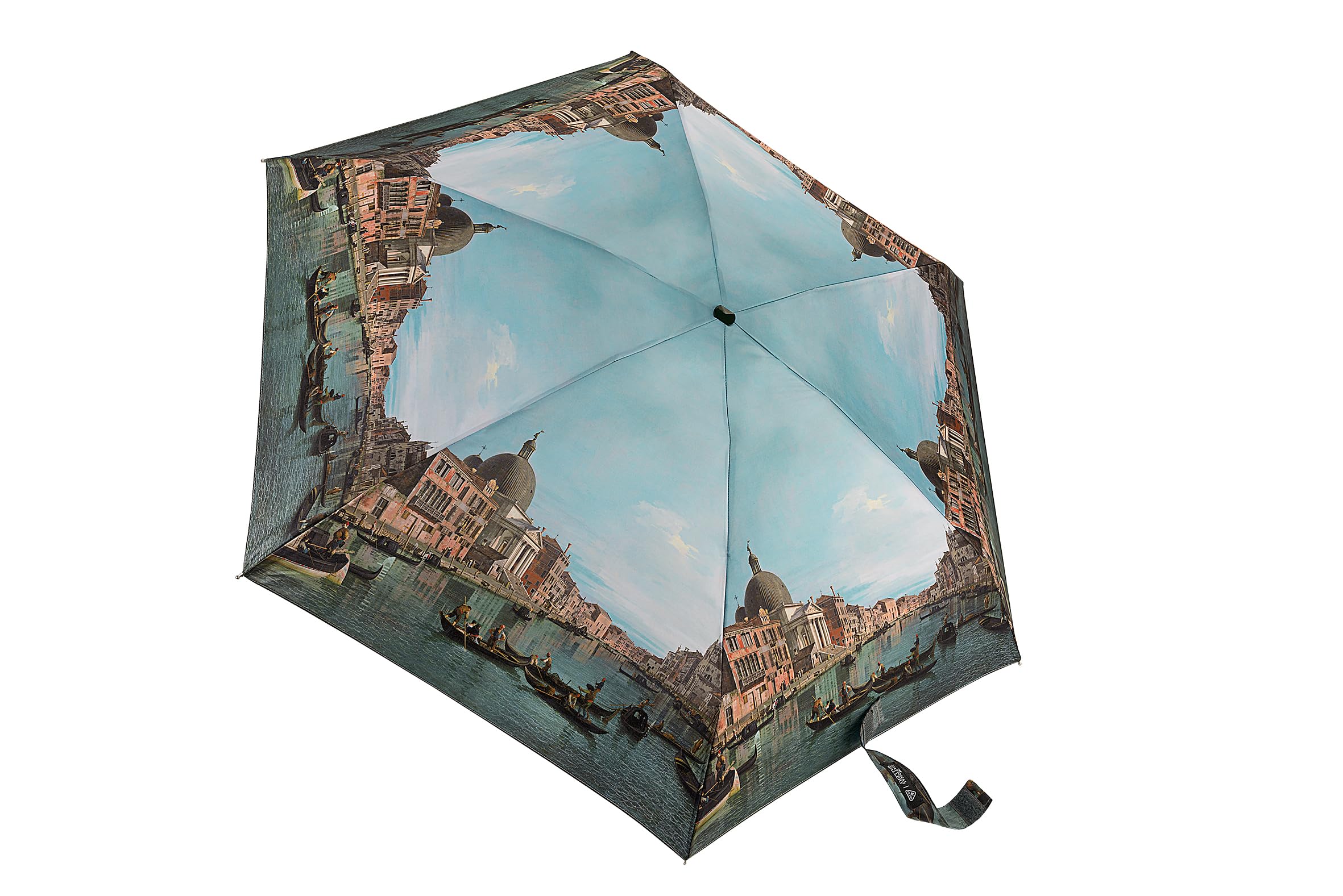 The National Gallery by Fulton Tiny Compact Umbrella, Canaletto Venice Print