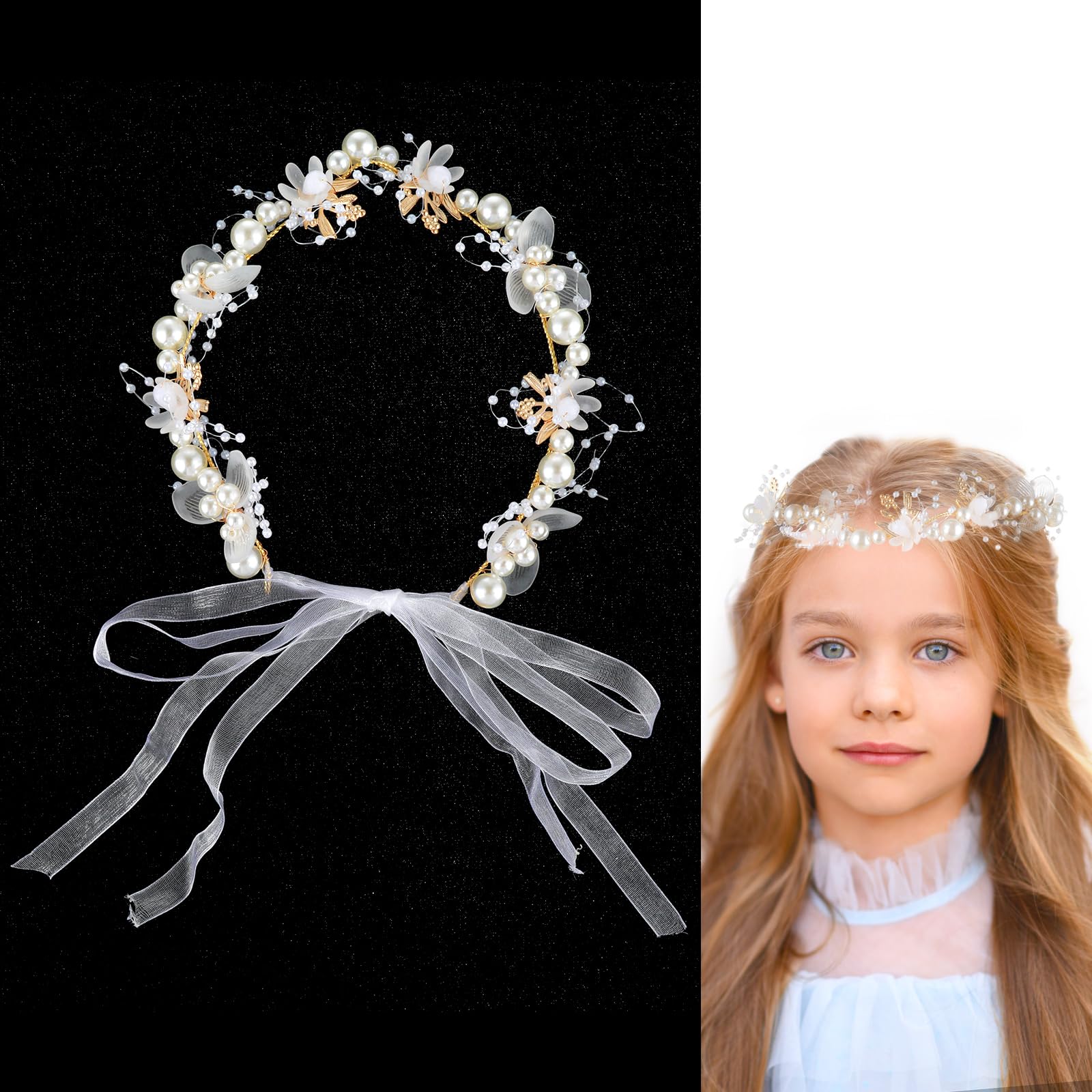 Amaxiu Diadema de perlas de boda