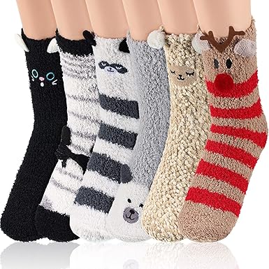6 Pieces Cute Slipper Socks Winter Fluffy Sleeping Sock Animal Women Fuzzy Sock Animal Faces Amazon Co Uk Clothing 6 Pieces Cute Slipper Socks Winter Fluffy Sleeping Sock Animal Women Fuzzy Sock Animal Faces Amazon Co Uk Clothing