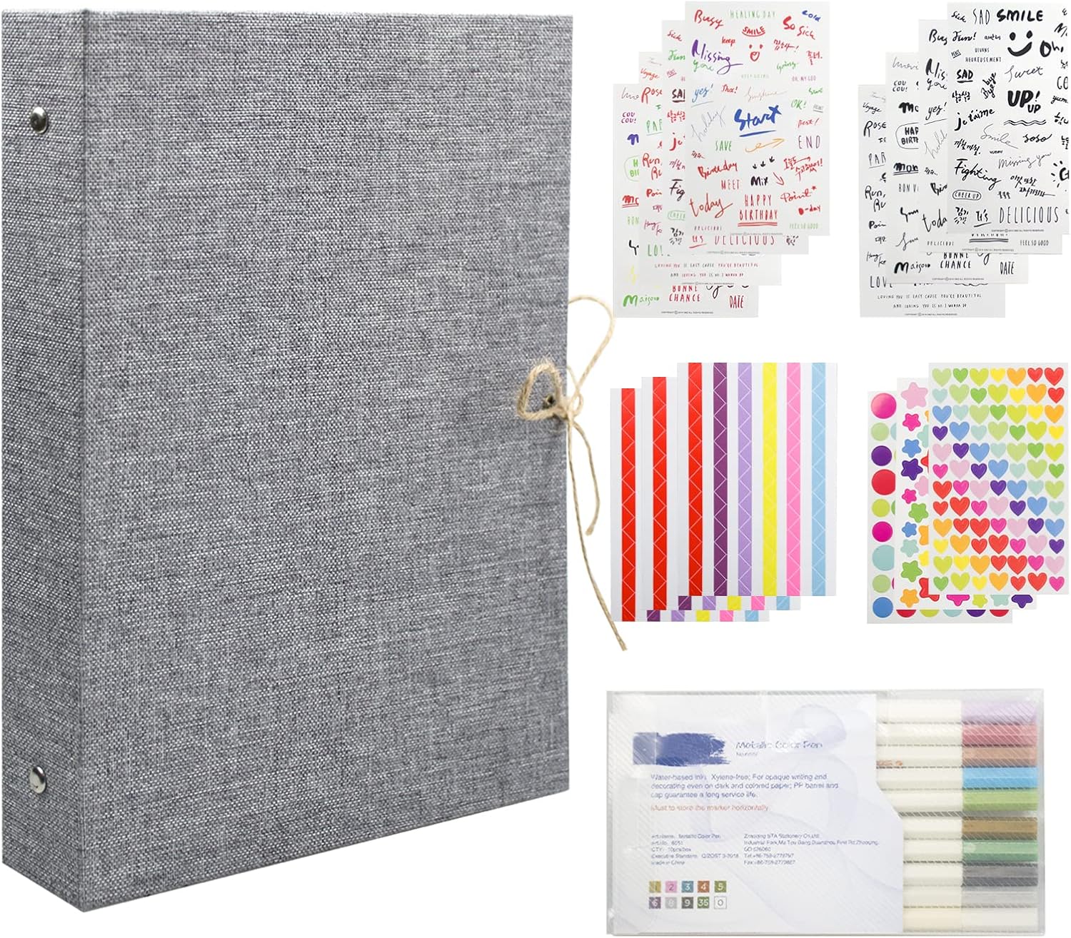 Refillable DIY Scrapbook Photo Album with Metallic Makers