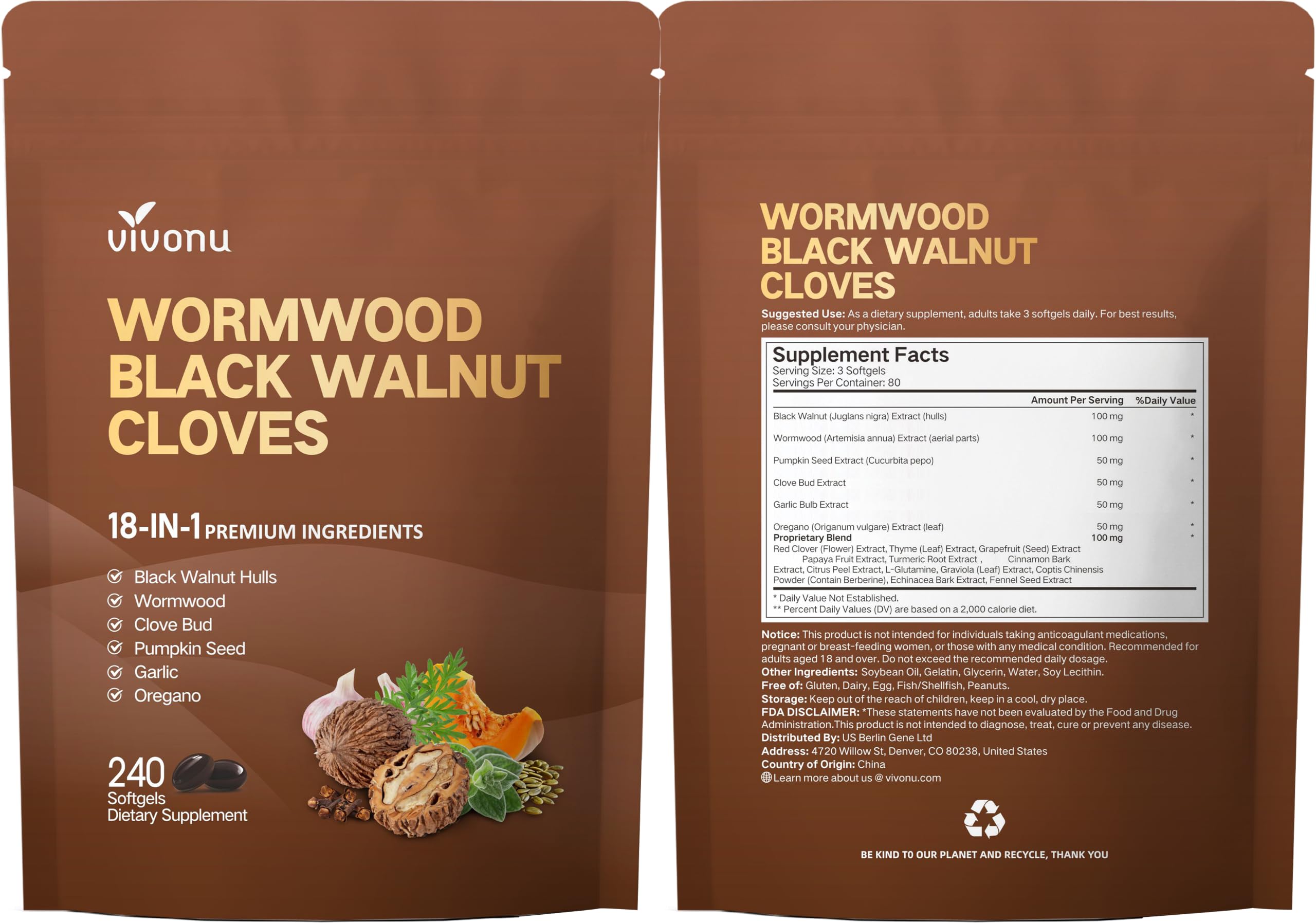 18-in-1 Black Walnut Wormwood Cleanse for Humans Softgels, 80 Day Supply — Amazon image 10