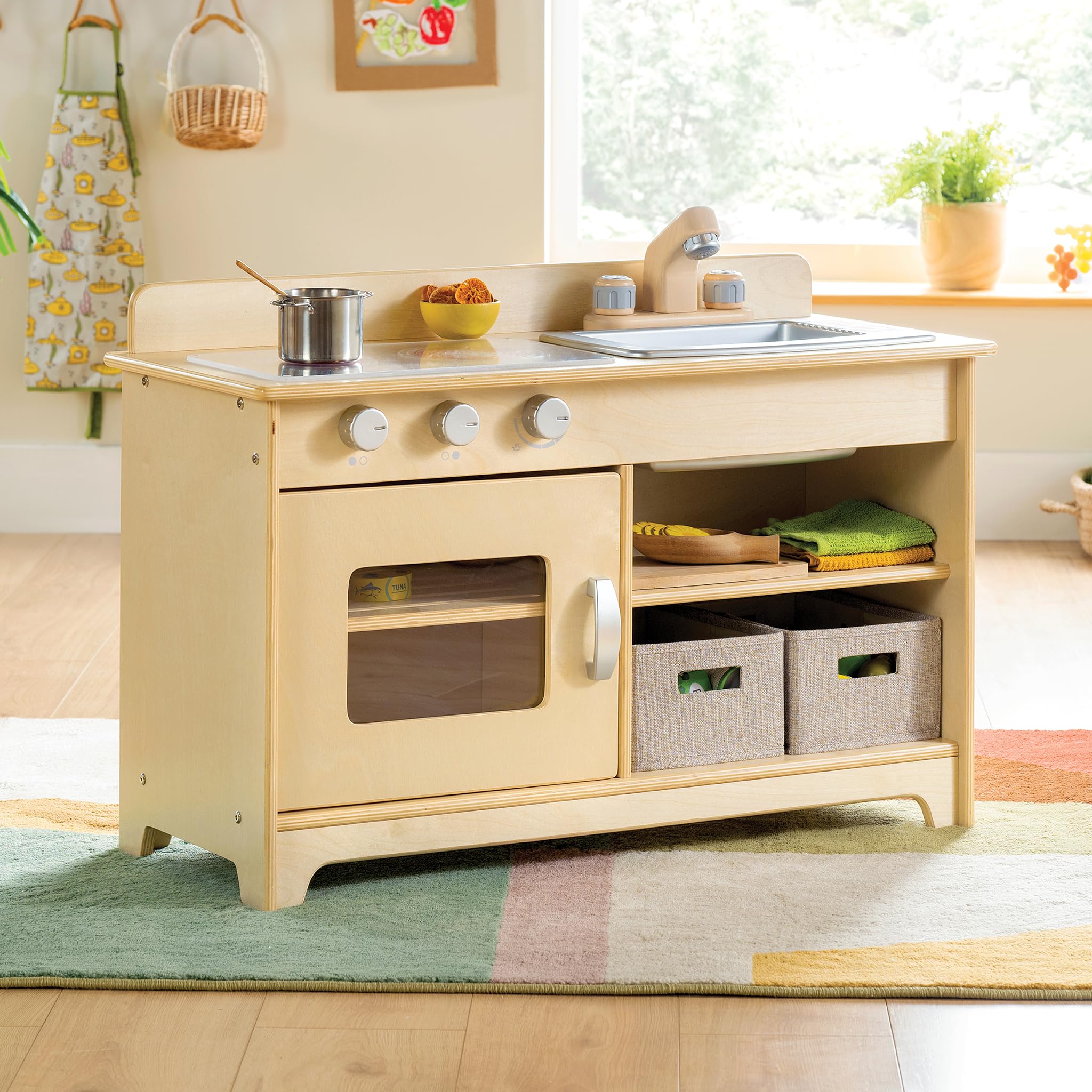 Amazon.com: Guidecraft EdQ Stove, Sink & Oven Play Kitchen for