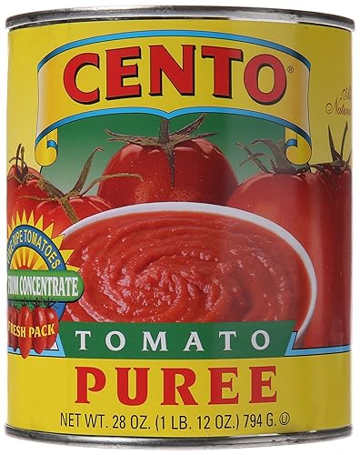 Cento Puré de tomate, latas de 28 onzas (paquete de 12)