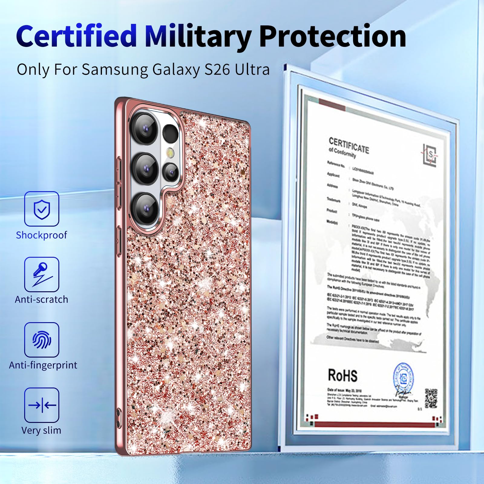Amazon.com: S26 Ultra Glitter Case for Samsung Galaxy S26 Ultra 5G