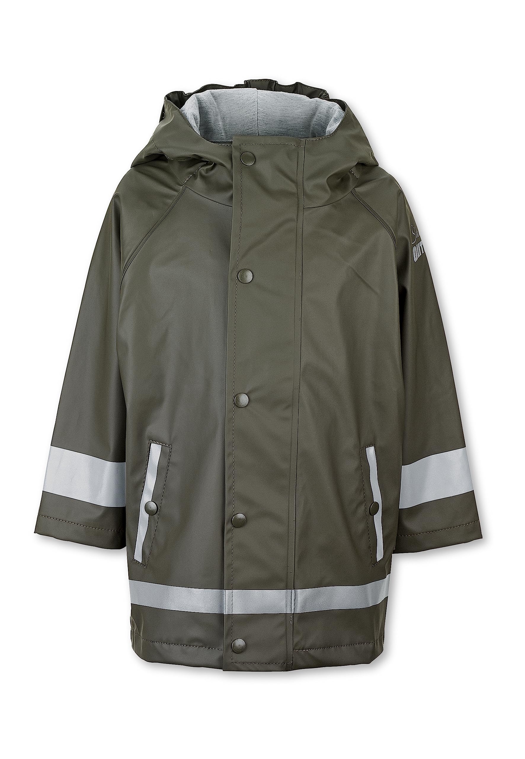 Sterntaler Regenjacke ungefüttert uni - Kinder Regenjacke wasserdicht - Mädchen Jacke mit verschweißten Nähten, Kapuze und reflektierenden Details - robuste Regenbekleidung
