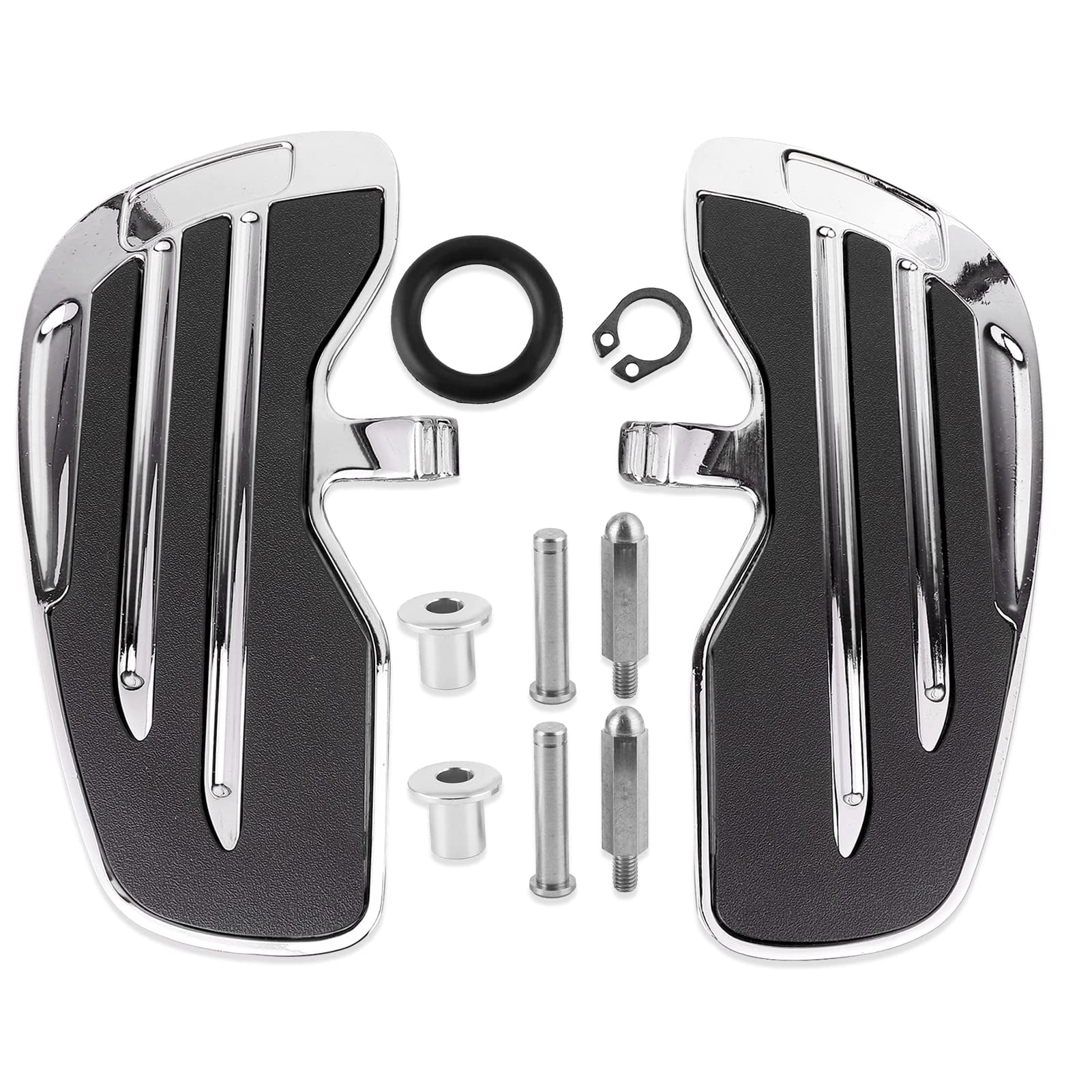 Motorcycle Footrests Motorcycle Front Rider Floor Boards Aluminum Motorcycle Footrests Durable for Indian Scout/Sixty/Bobber 2015(2#)