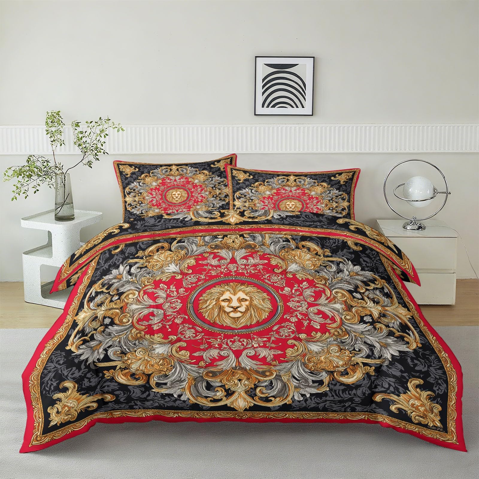 Housse de couette 240x260 lion adulte pour réveiller la déco de chambre