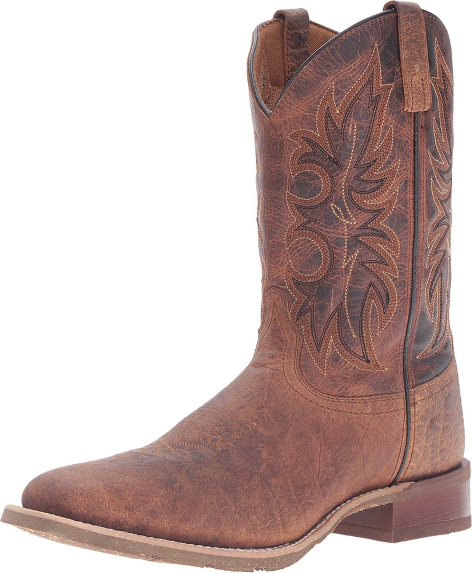 Laredo Mens Montana Embroidered Square Toe Pull On Casual Boots
