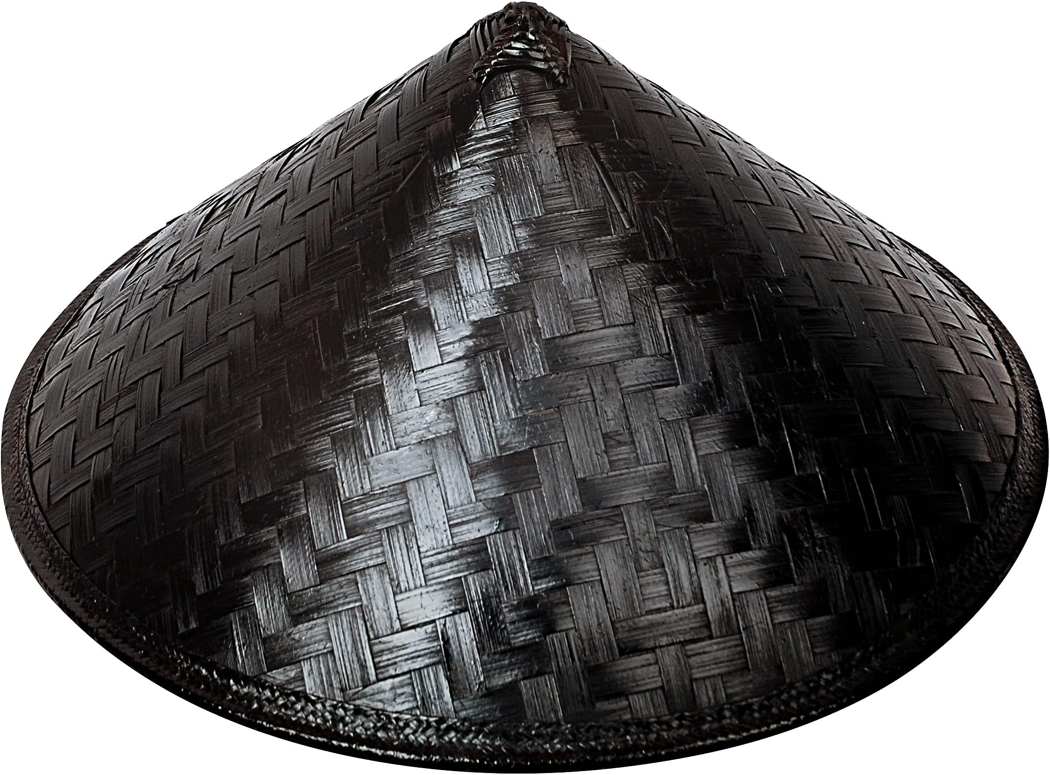 Xihexi 2Pack Japan Bamboo Hat Handmade Hat Samurai Cosplay Knight Cap Black
