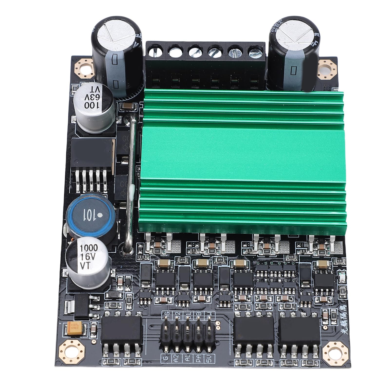 Modulo Driver Motore CC da 100 A, Controller A Ponte H A Doppio Canale con Dissipatore di Calore e Isolamento Optoaccoppiatore, Ideale per l'automazione Industriale di Robot Fai-da-te