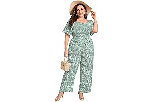 KOJOOIN Plus Size Dressy Romper: Flatter Your Curves with Style