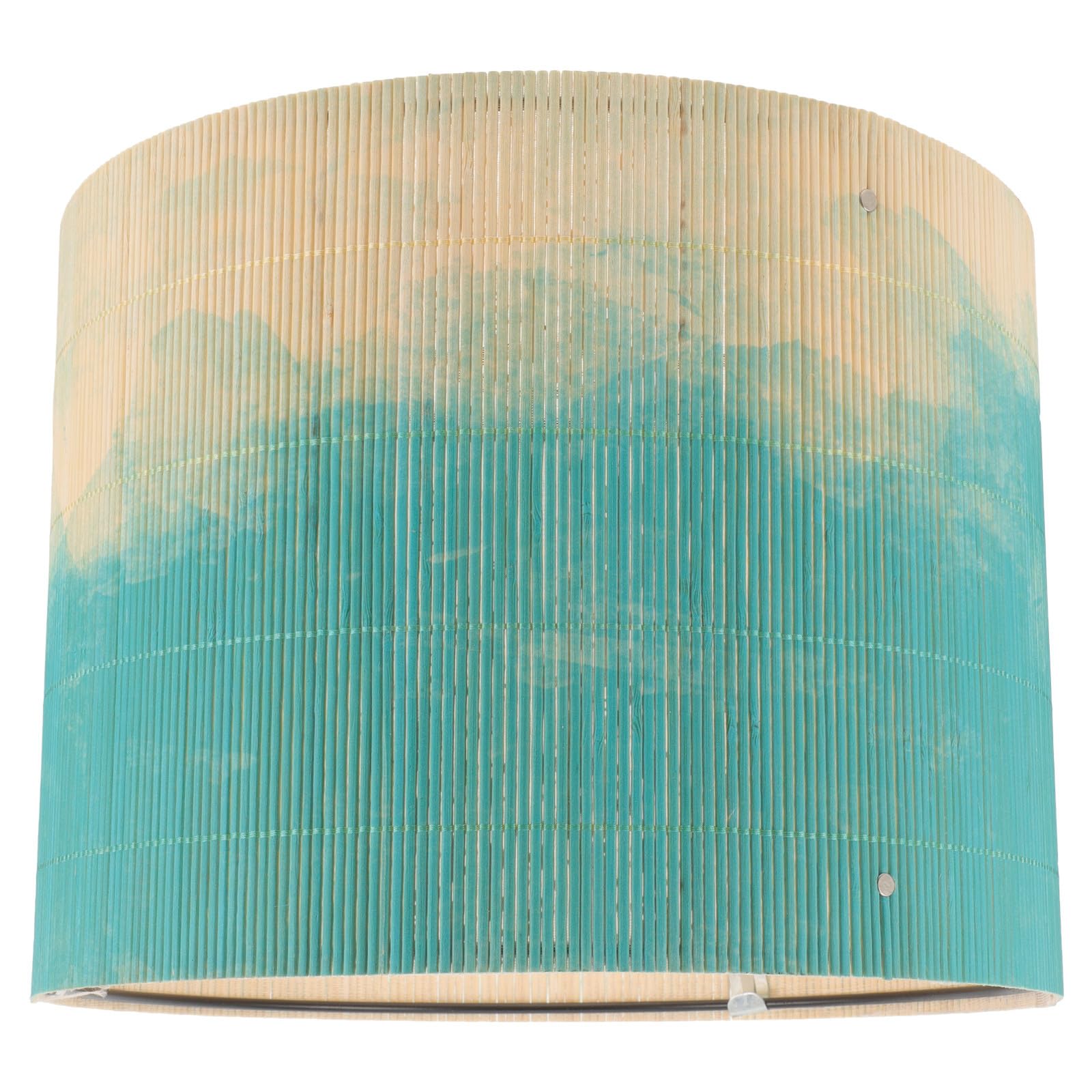 Pantalla de Lámpara de Bambú Grande Estampado Acuarela Abstracta Cubierta para Lámpara E27 y Colgante Decoración para Hogar y Salón Pantalla Versátil y Resistente