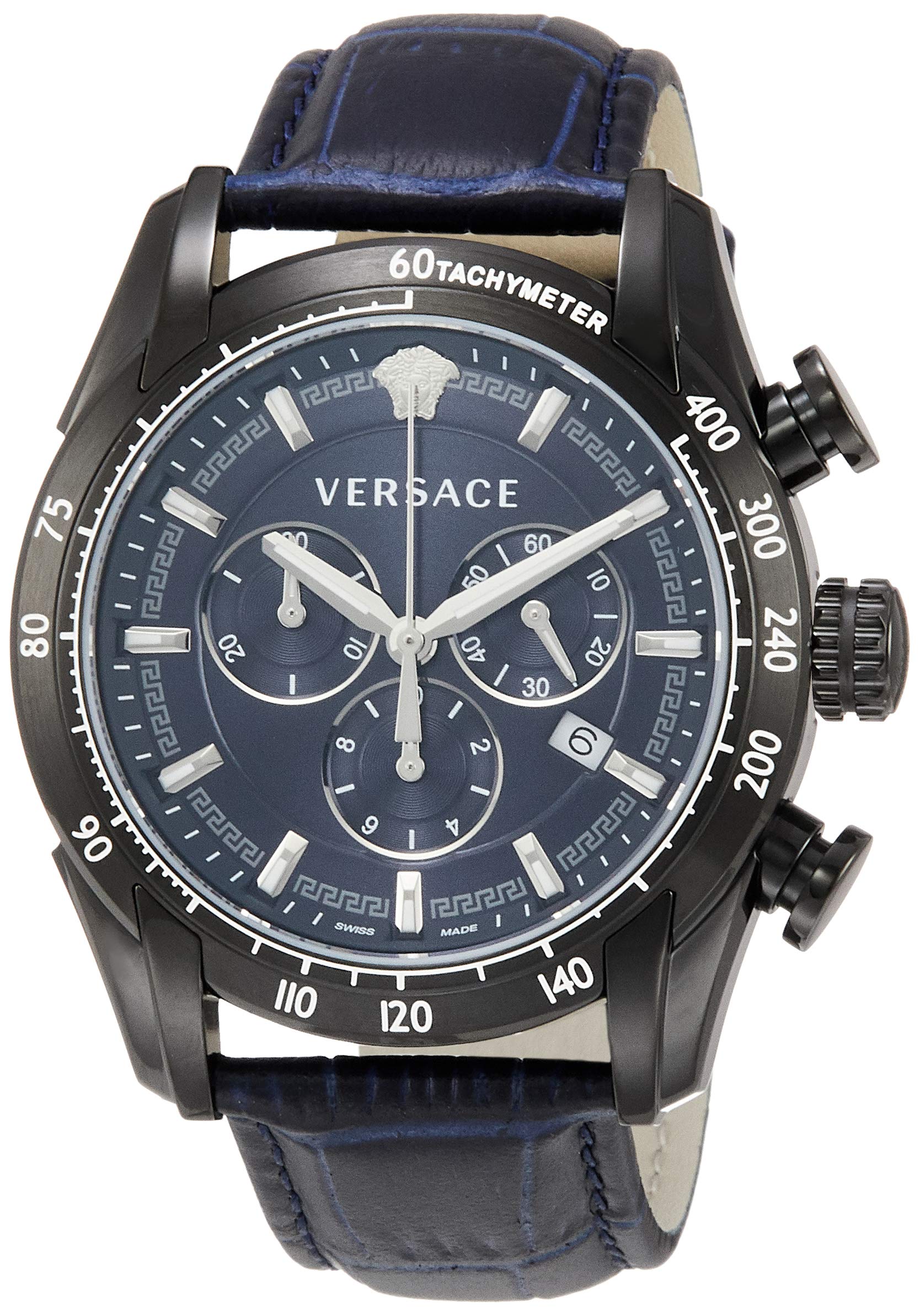 VERSACE Versace""クォーツ ブルー 文字盤 ステンレス メンズ 腕時計""vedb00418