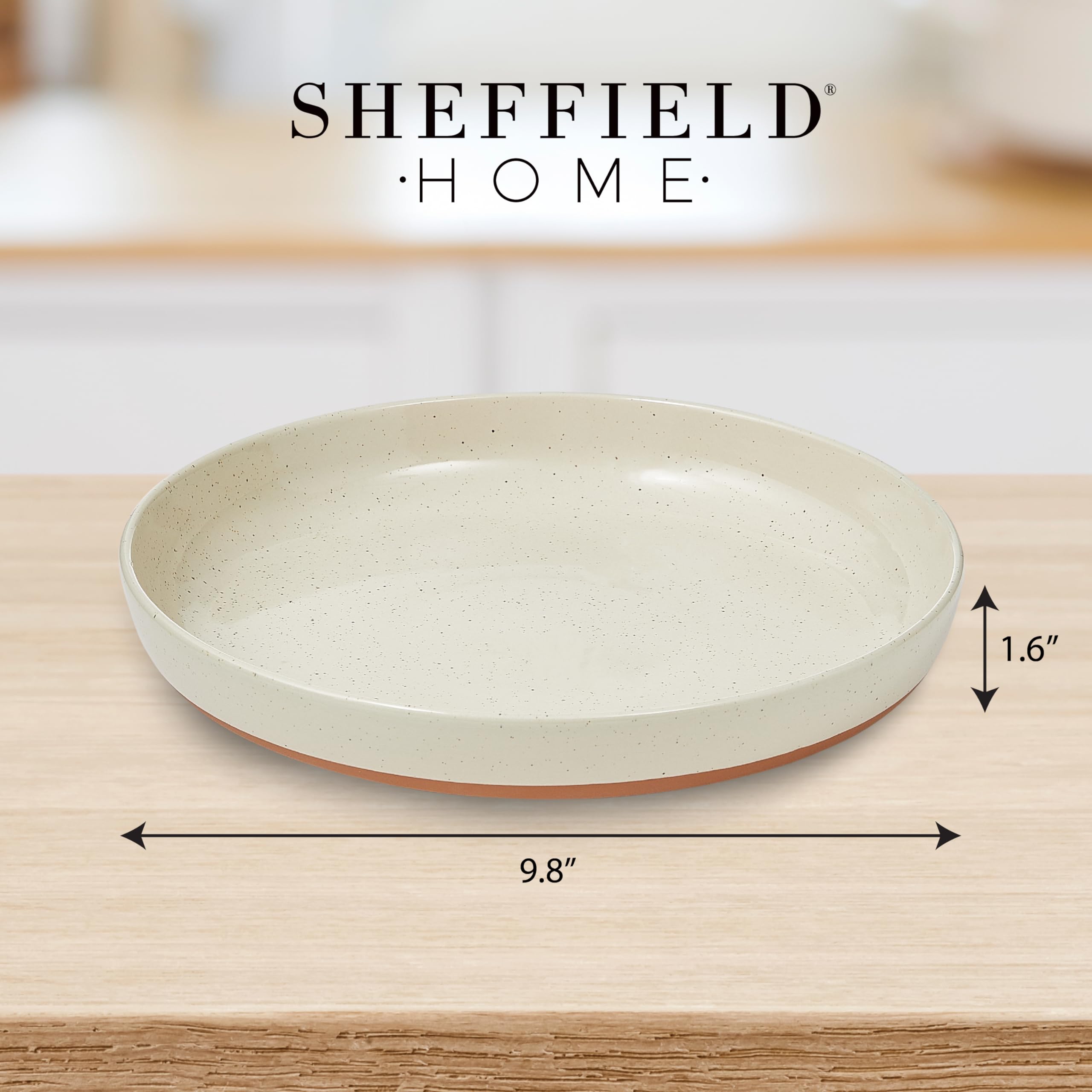 Sheffield Home, Juego de vajilla premium de 35 onzas, colección de 4 piezas, apto para lavavajillas y microondas, platos elegantes y duraderos, cuencos, perfectos para cenas diarias y ocasiones