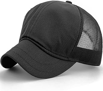 Loneshark Mesh Short Brim Baseball Hat for Running Small Bill Umpire Cap | Unstructured Soft Top, Breathable/Quick Dry/Comfortable, Men/Women/Ladies, Driving/Daily Wear/Sport/Travel