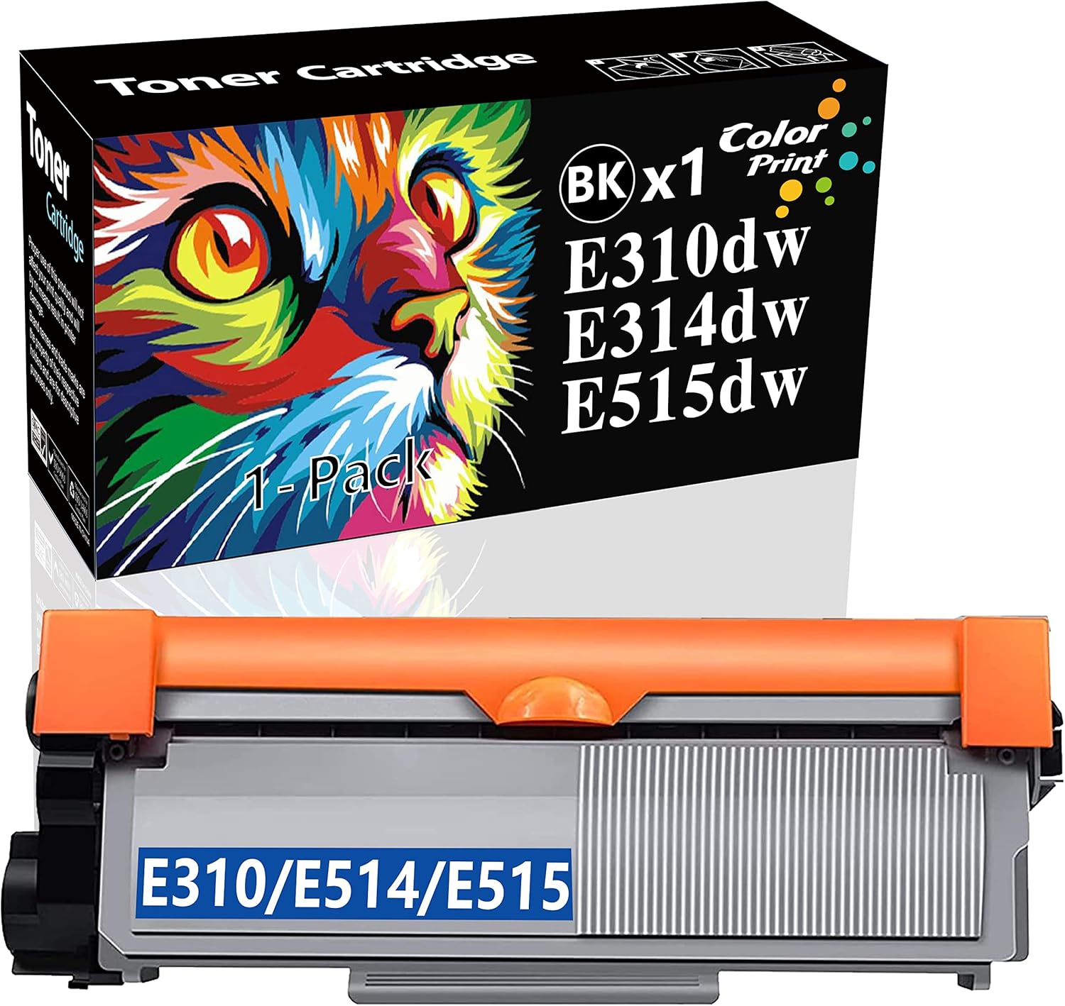         ColorPrint Compatible E515DW Toner Cartridge Replacement for Dell E310dw E514 E310 593-BBKD Used for E514DW E515DN E515D P7RMX PVTHG Laser Printer (1-Pack, Black)       