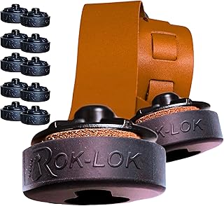 Rok-Lok PRO Guitar Strap Lock 5 PACK- Universal Strap Lock Sets with Anti-Scratch Coating for Electric, Acoustic & Bass Guitars- Guitar Locks with Rubberized Protection- No Mods, No Tools Needed