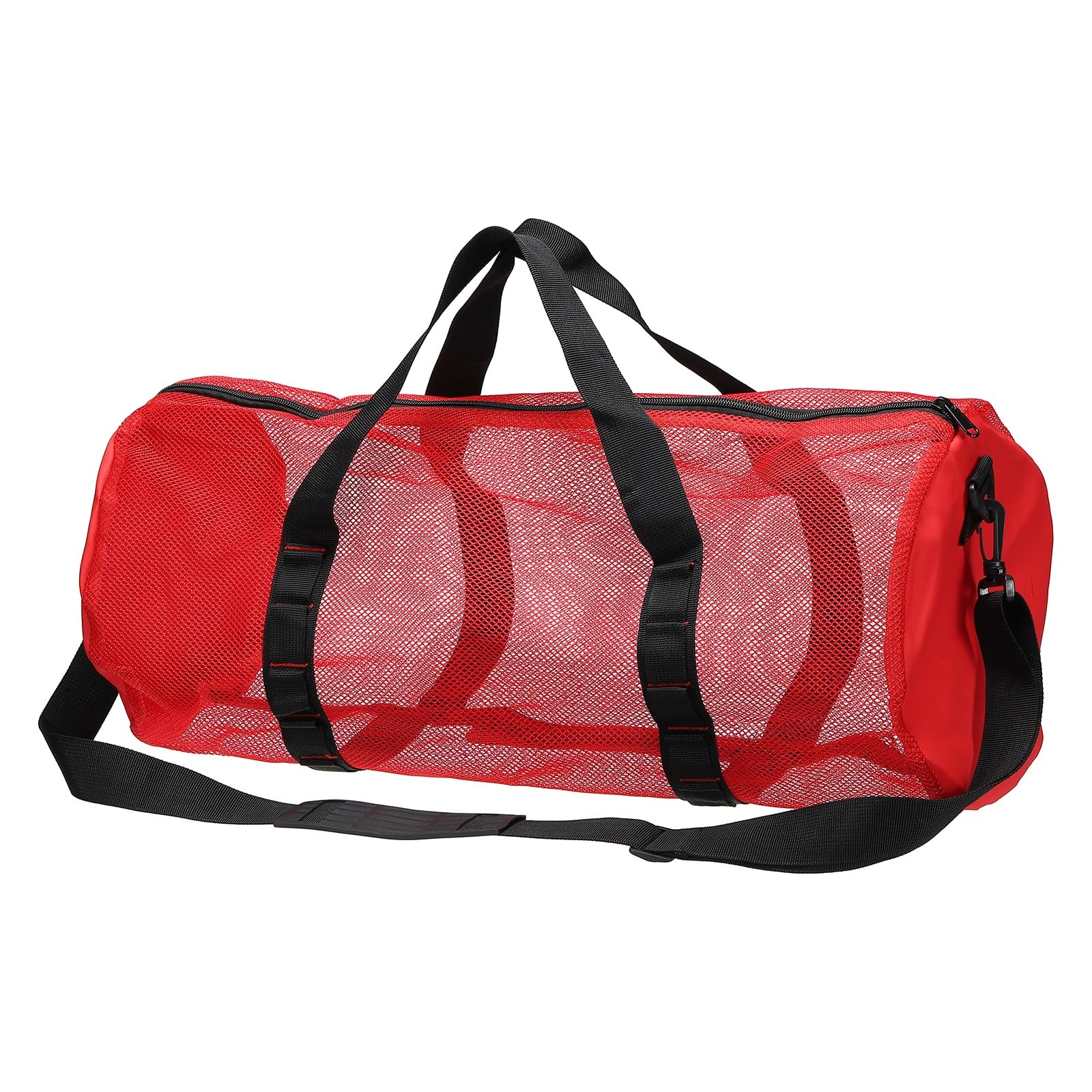 PATIKIL Mesh Duffle Bag 23 Inch, Large Mesh Beach Bag, Red