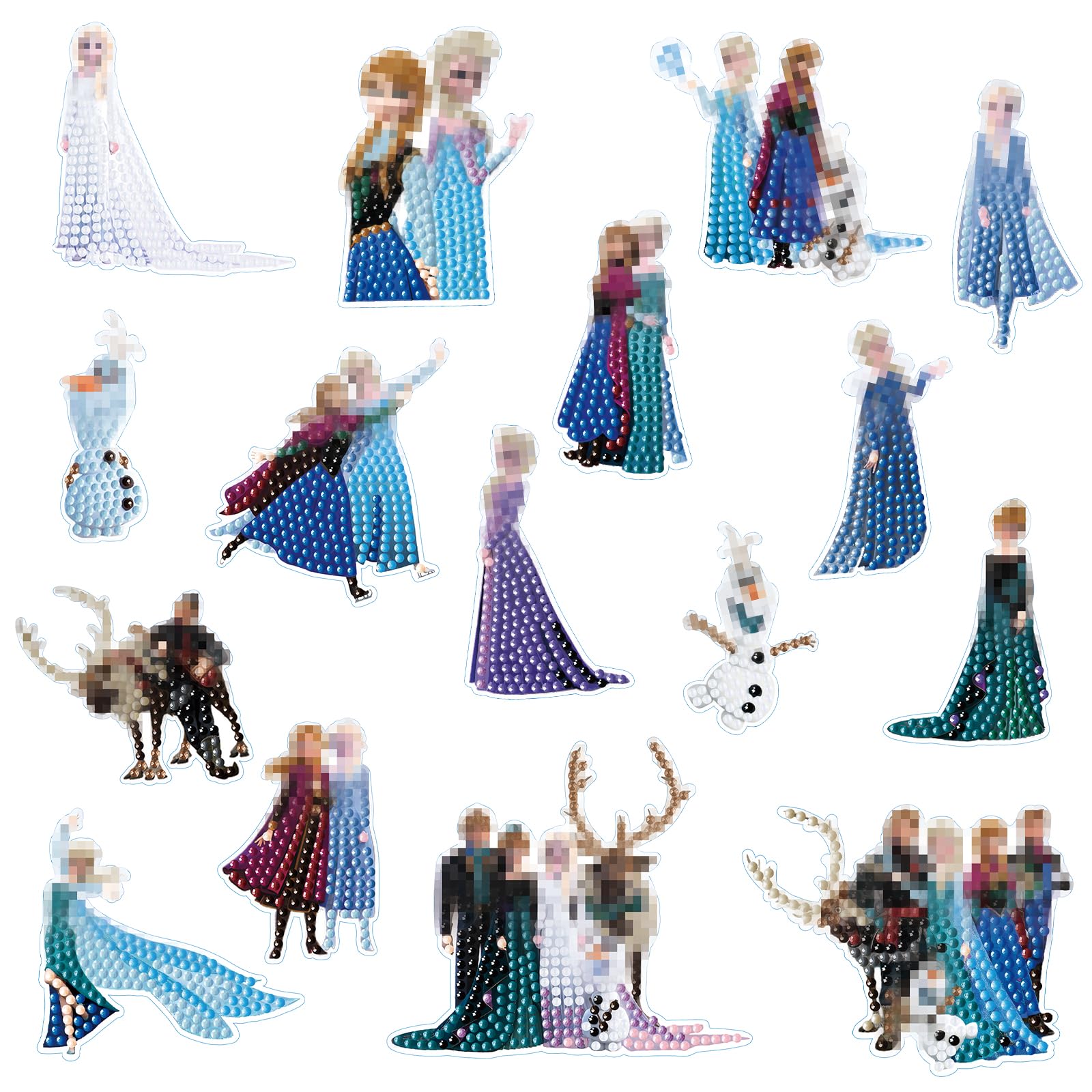 XINZHE 5D Diamond Painting Aufkleber Kits, DIY Diamant Aufkleber Kit, Cartoon Diamant Painting Aufkleber, DIY Diamant Painting Kit für Kinder und Erwachsene, Geschenk für Kinder