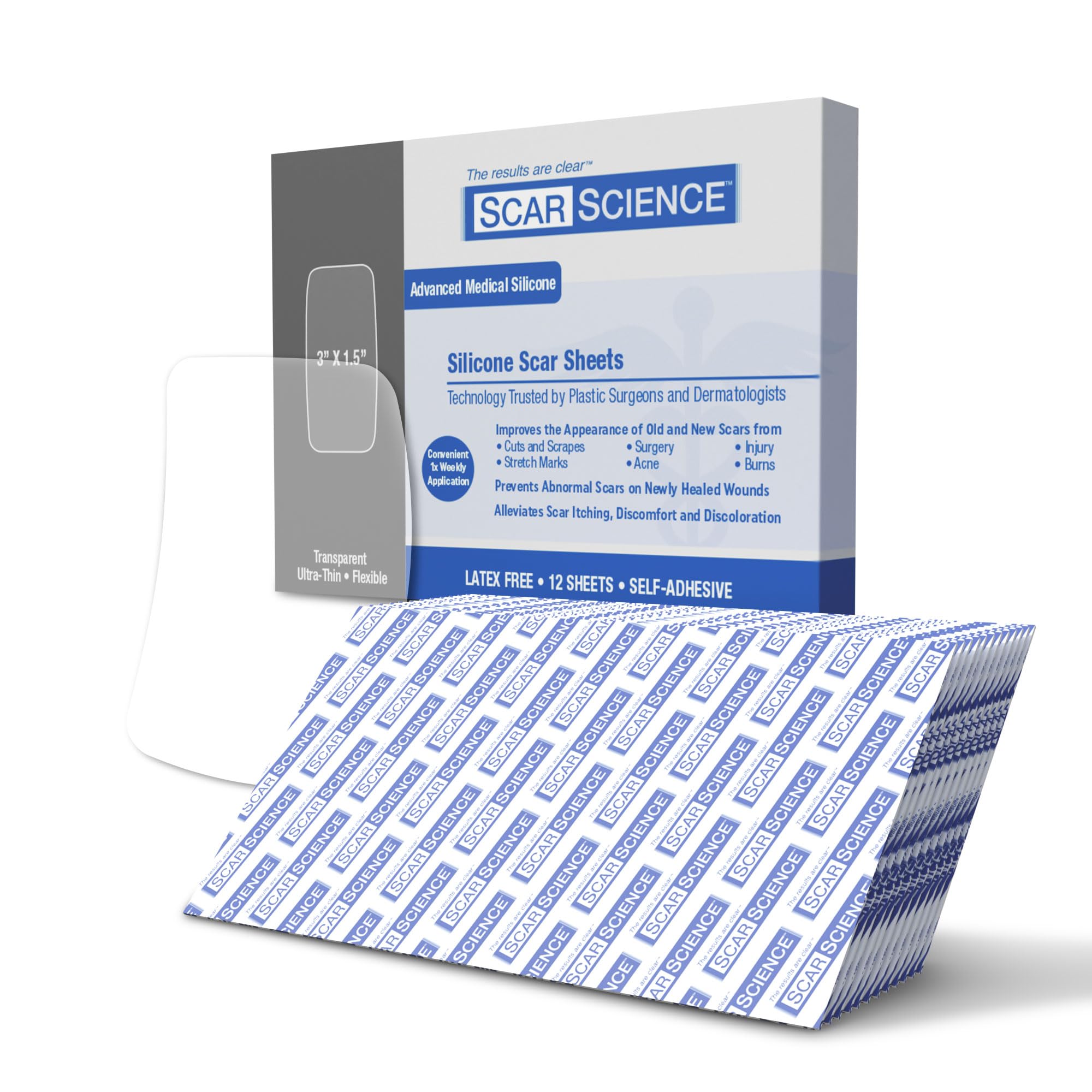 Buy Science Silicone Sheets Advanced Medical Grade Removal Tape for of Surgical, Burns, Body