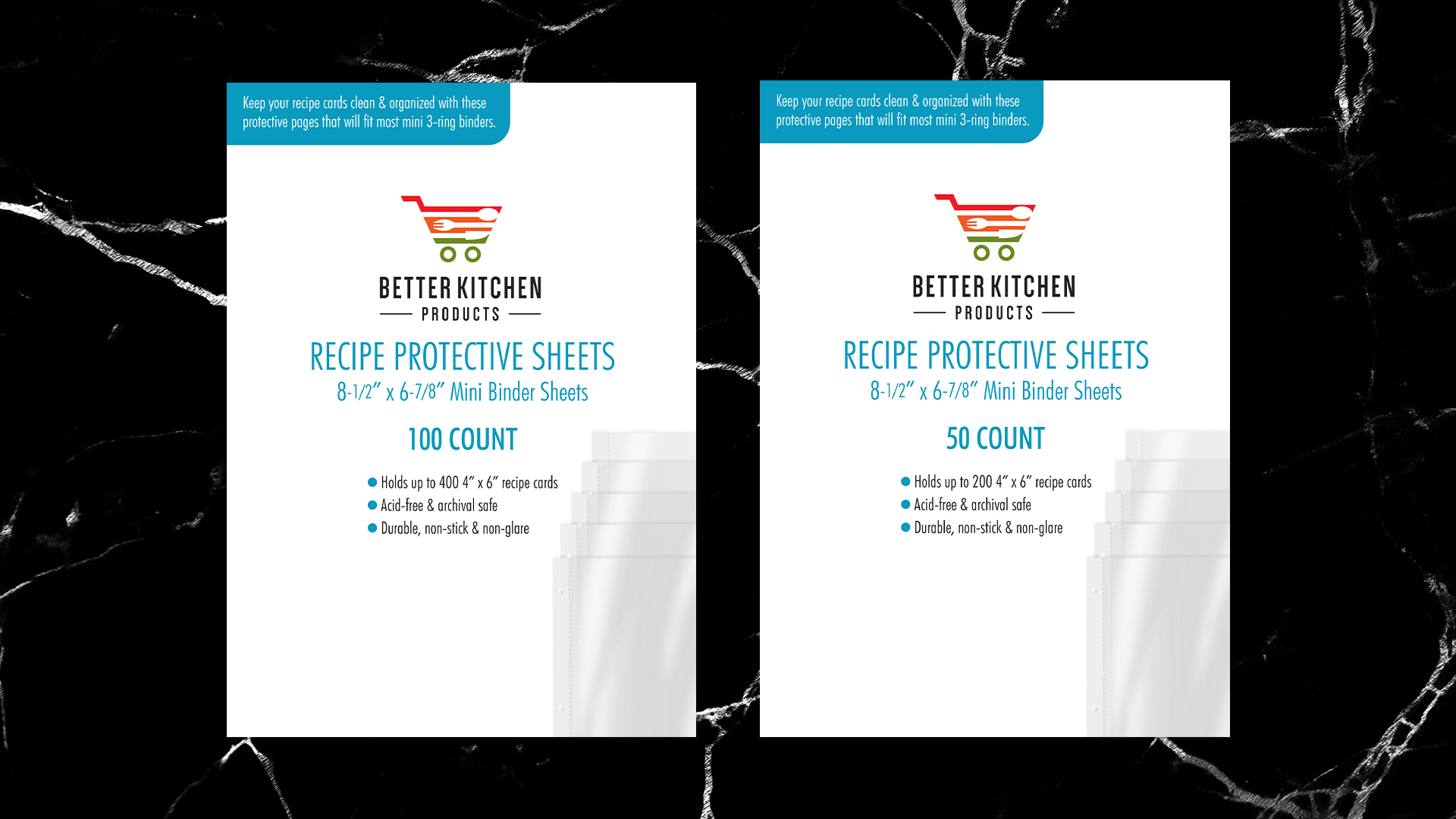 pokemon trading card sleeves Amazon.com : Better Kitchen Products Recipe Card Page Protectors, 50 Count,  4 x 6 inch Pockets, 2 Pockets Per Page, (for Medium Size 8.1/2