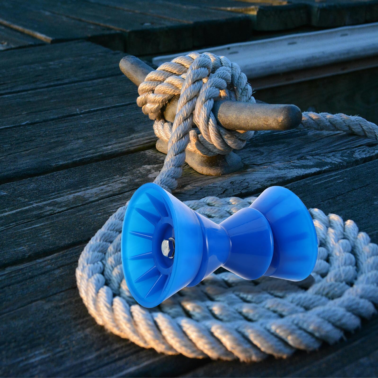 Mikinona Rullo per Rimorchio Barca Blu, Ricambio a Ruota per Alaggio | Pu e Plastico Lega, Capacità di Carico Elevata, Adatto a Kayak e Traino su Diversi Climi